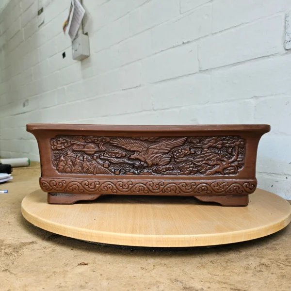 44cm Premium Unglazed Bonsai Pot | Rectangle | 44cm x 33cm x 16cm | Brown