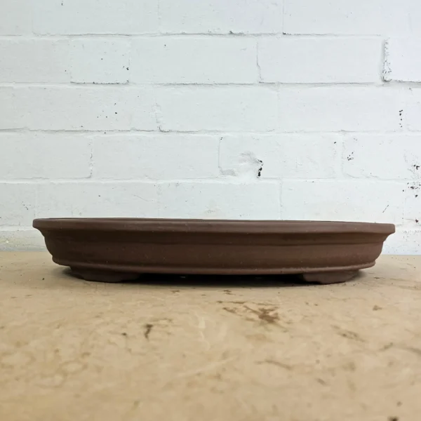 56cm Unglazed Bonsai Pot | Oval | 56cm x 44cm x 8cm | Brown