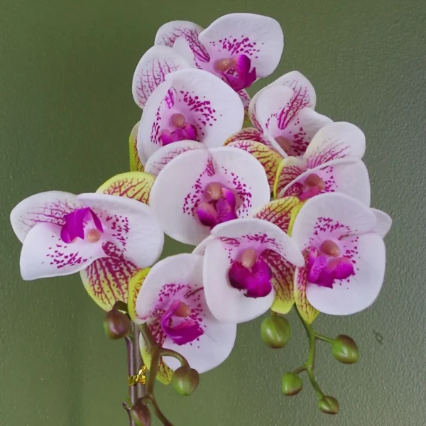 Orchid Artificial Pink with Gold Pot 48cm Harlequin Botanik - Image 2