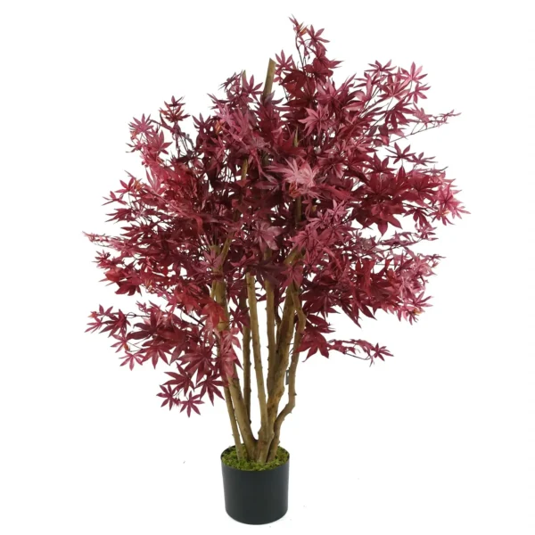 Artificial Red Maple Tree 120cm - Realistic plant by Botanik