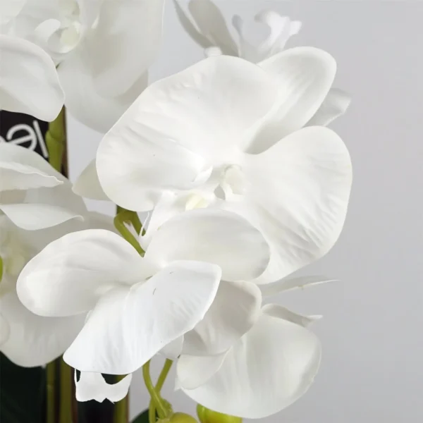 Artificial White Orchid with Ceramic Bubble Planter Botanik - Image 2