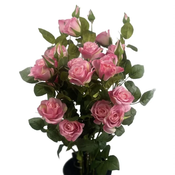 Artificial Flowers Rose Bush Potted Deluxe Highly Realistic - Image 5