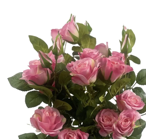 Artificial Flowers Rose Bush Potted Deluxe Highly Realistic - Image 6