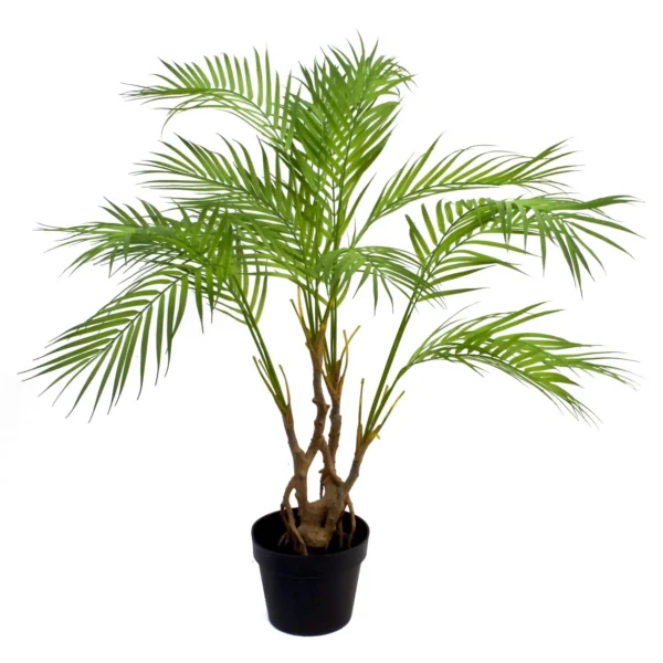 Large Artificial Palm Tree Natural Areca 90cm Silver Planter 3ft Realistic Botanik - Image 5