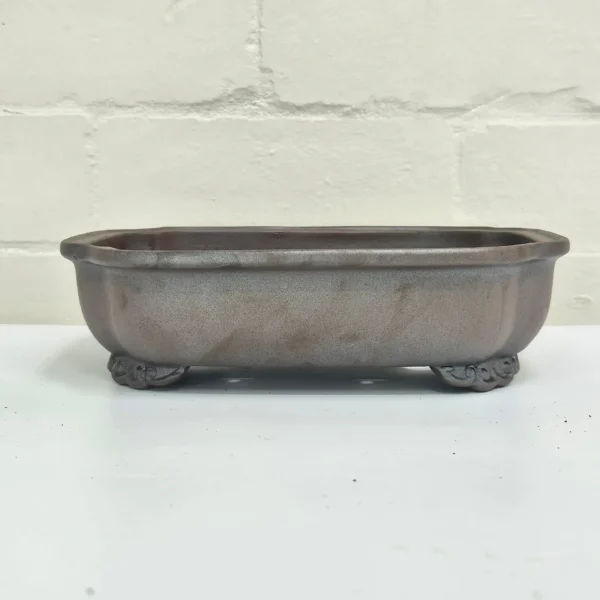 23cm Premium Unglazed Bonsai Pot | Rectangle | 23cm x 18cm x 7cm | Brown