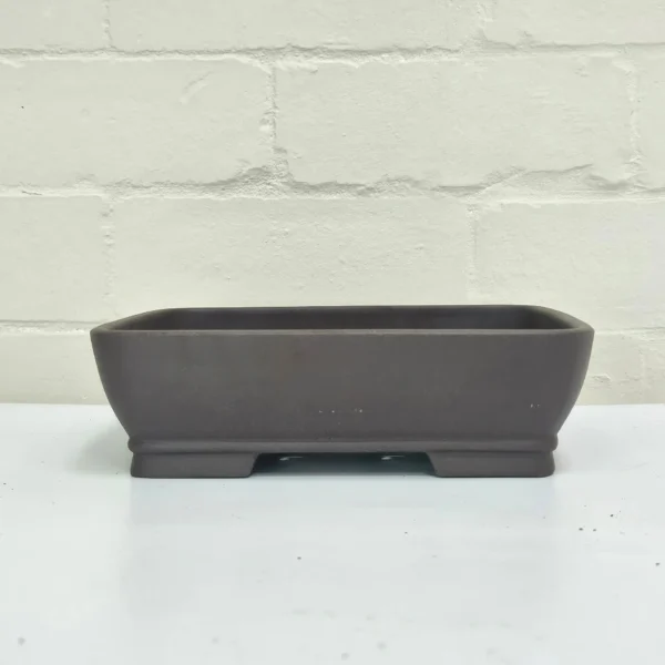 23cm Premium Unglazed Bonsai Pot | Rectangle | 23cm x 18cm x 7cm | Brown