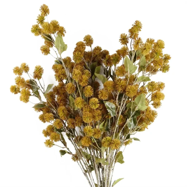 Pack of 6 x 85cm Craspedia Stem Yellow Artificial