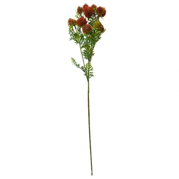 Pack of 6 x 55cm Craspedia Stem Red Artificial - Image 3