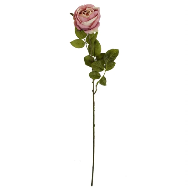 Pack of 6 x 70cm Artificial Light Pink Rose - Image 3