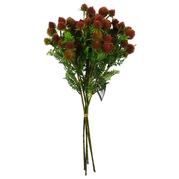 Pack of 6 x 55cm Craspedia Stem Red Artificial - Image 5