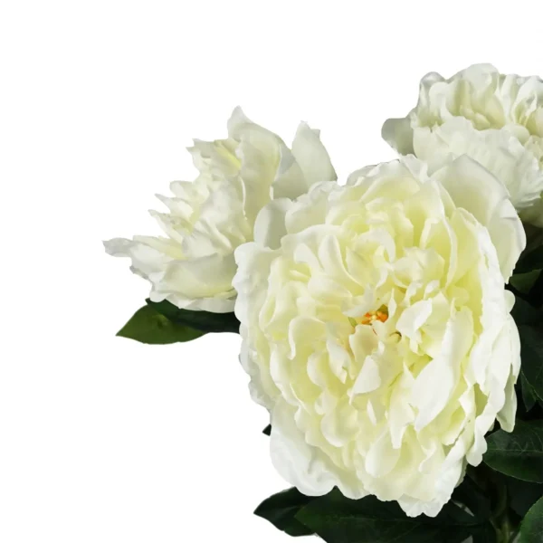 80cm Artificial White Peony Stem - Image 3