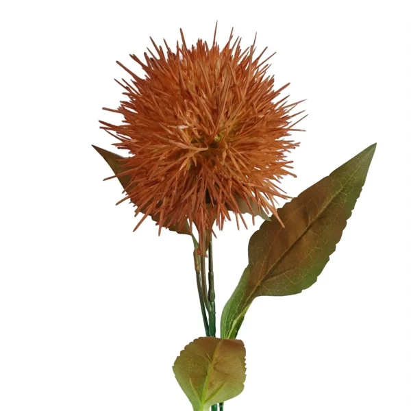 70cm Globe Thistle Yellow Ball Artificial Flower Stem