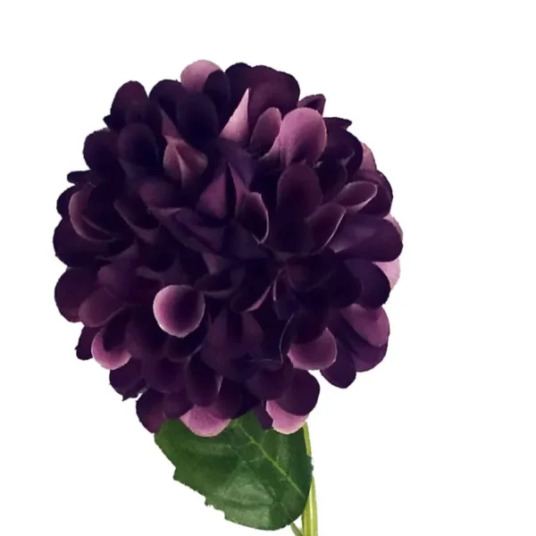 Dhalia PomPom Artificial Flowers Purple - Image 3