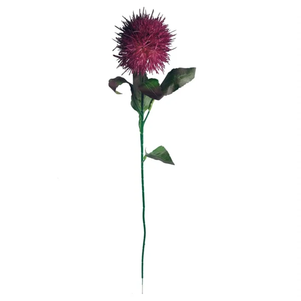 70cm Globe Thistle Purple Ball Artificial Flower Stem - Image 2