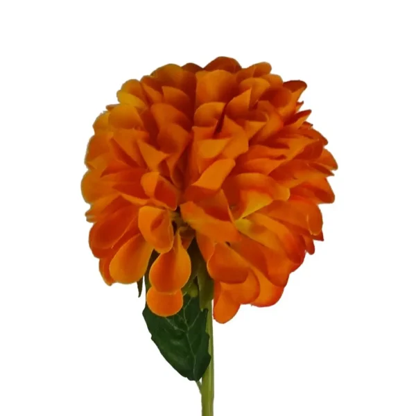 Dhalia PomPom Artificial Flowers Orange - Image 5