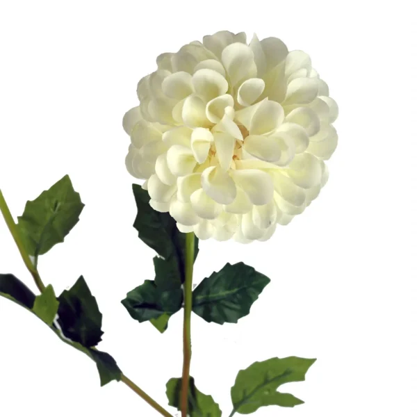 Dhalia PomPom Artificial Flowers Cream - Image 3