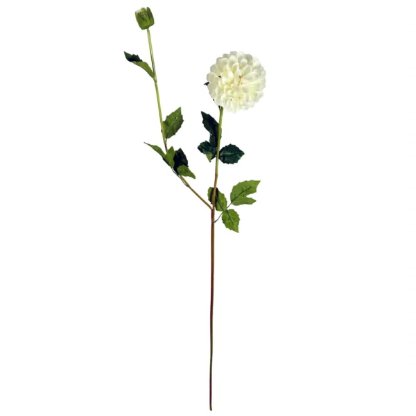 Dhalia PomPom Artificial Flowers Cream - Image 2