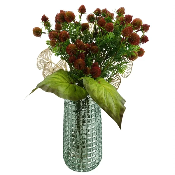 55cm Craspedia Stem Red Artificial - Image 6