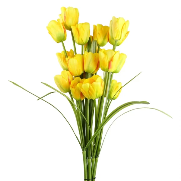 80cm Artificial Tulip Yellow Stem - Image 7