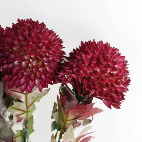 70cm Large Ball Dahlia Artificial Flower Stem Pink - Image 3