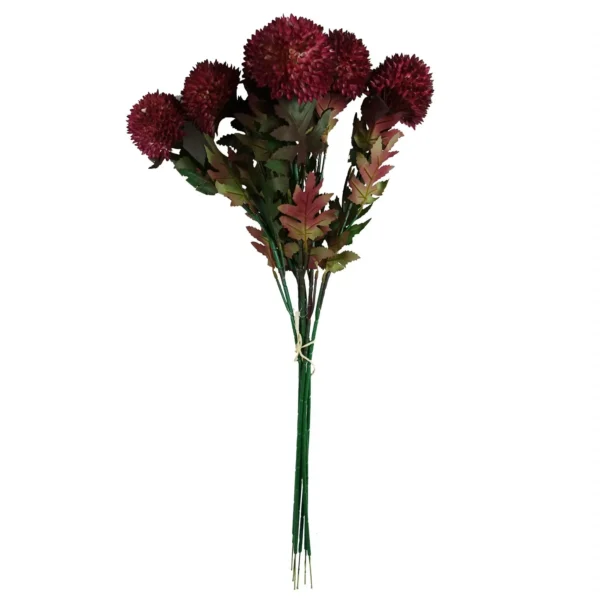 70cm Large Ball Dahlia Artificial Flower Stem Pink - Image 7