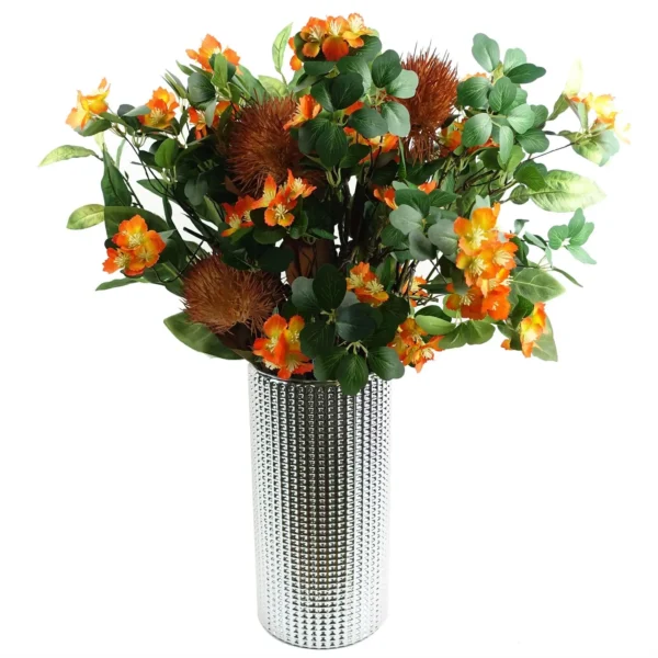 70cm Globe Thistle Yellow Ball Artificial Flower Stem - Image 5