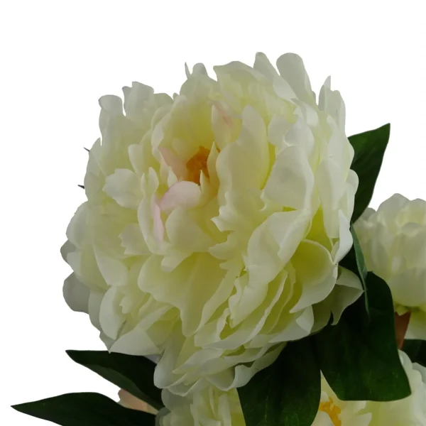 55cm Artificial White Peony Plant - Image 4