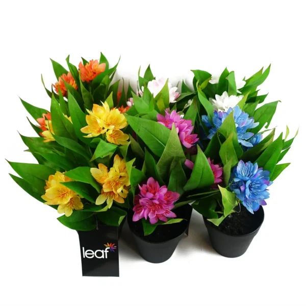 Leaf Design 18cm Artificial Freesia Plant Blue Flowering - Image 5