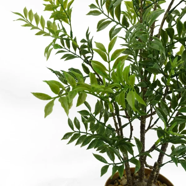 Leaf Design 60cm Artificial Nandina Bonsai Ficus Tree - Image 4