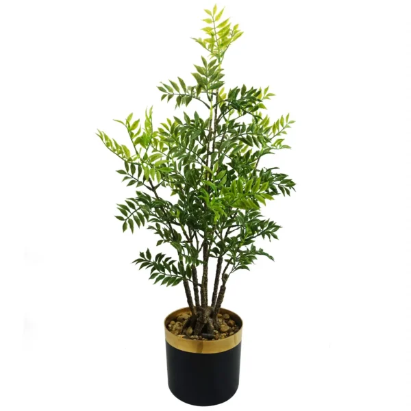 Leaf Design 60cm Artificial Nandina Bonsai Ficus Tree - Image 5